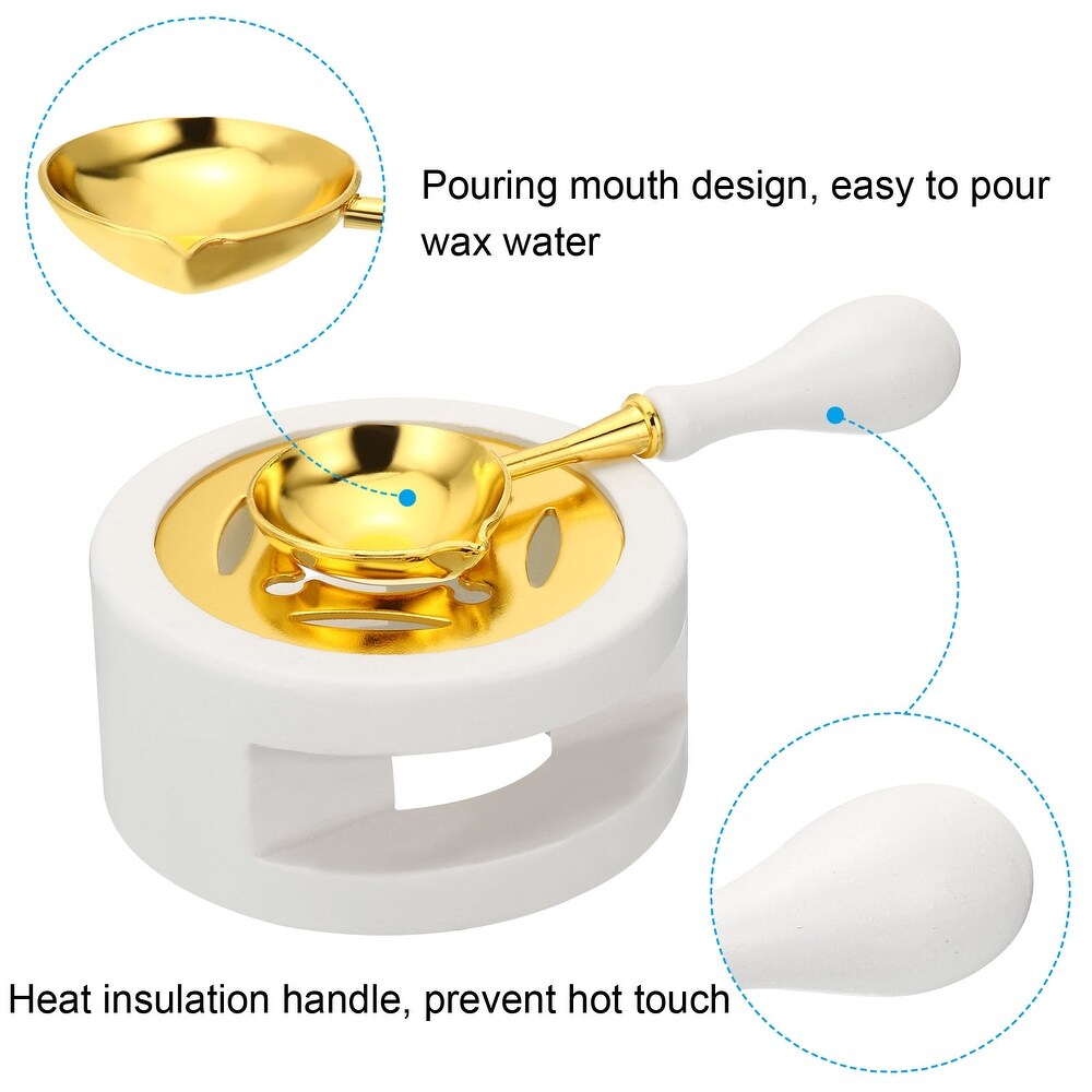 Wax Seal Warmer with Melting Spoon for Wax Sealing Stamp Envelope