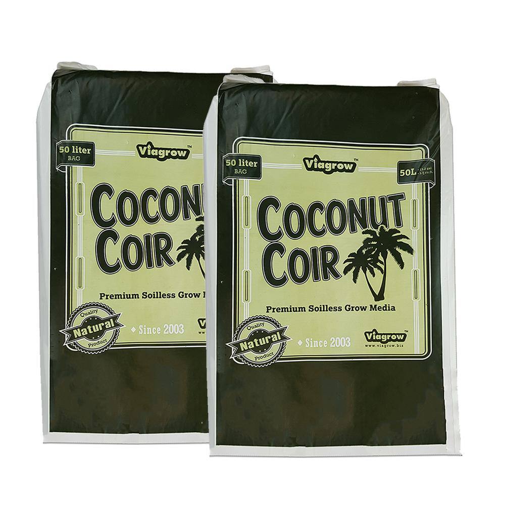 Viagrow 1.5 cu. ft. Coconut Coir Soilless Grow Media Bag (2-Pack) VCCF50-2