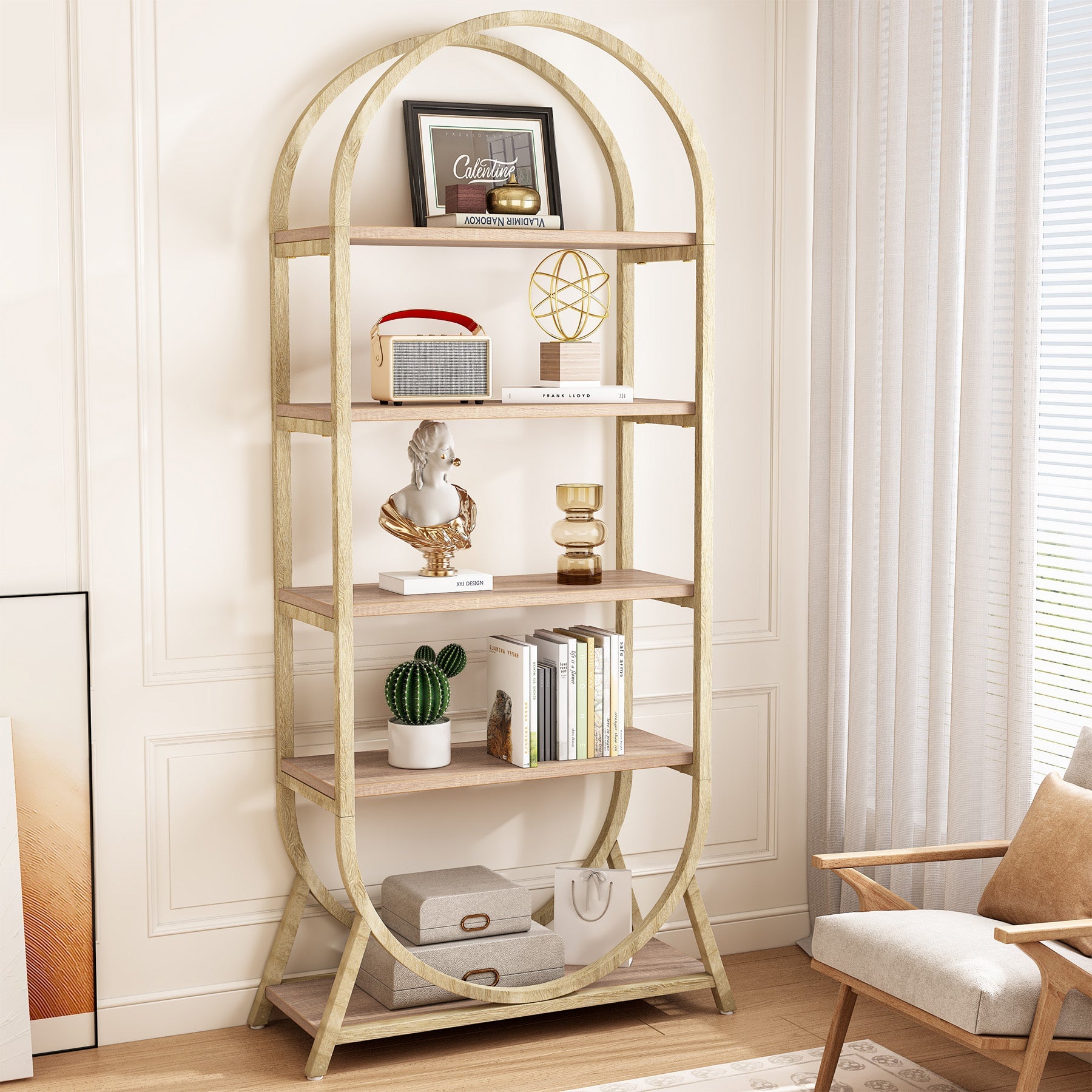 5-Tier Bookshelf, 70.8