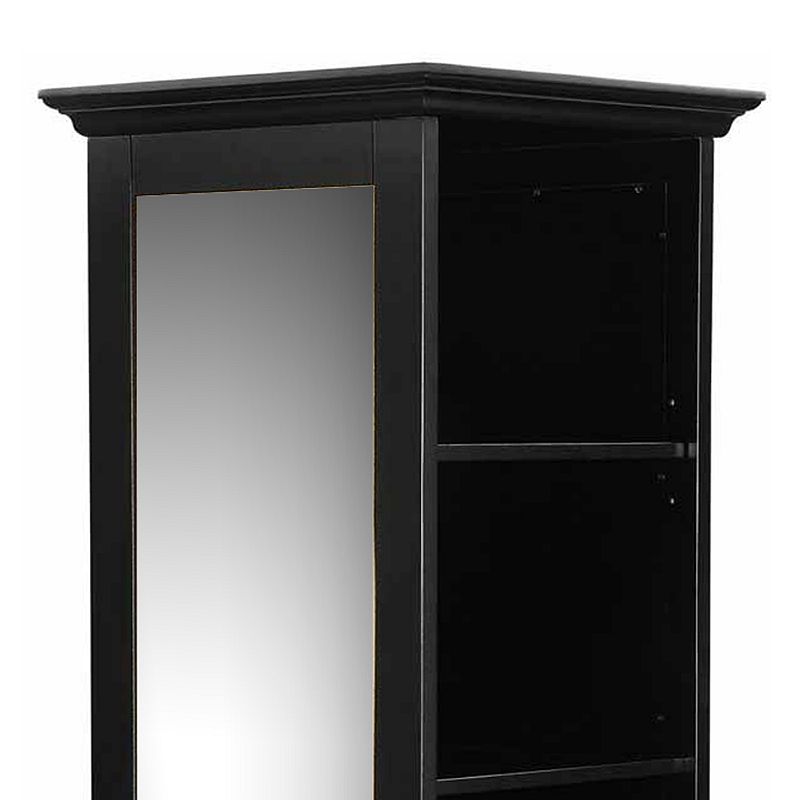 Traditional Style Wooden Accent Cabinet， Black