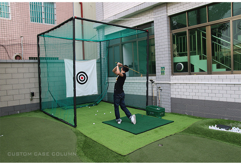 INTBUYING Sports Portable Foldable Golf Hitting Cage Practice Network without Mat