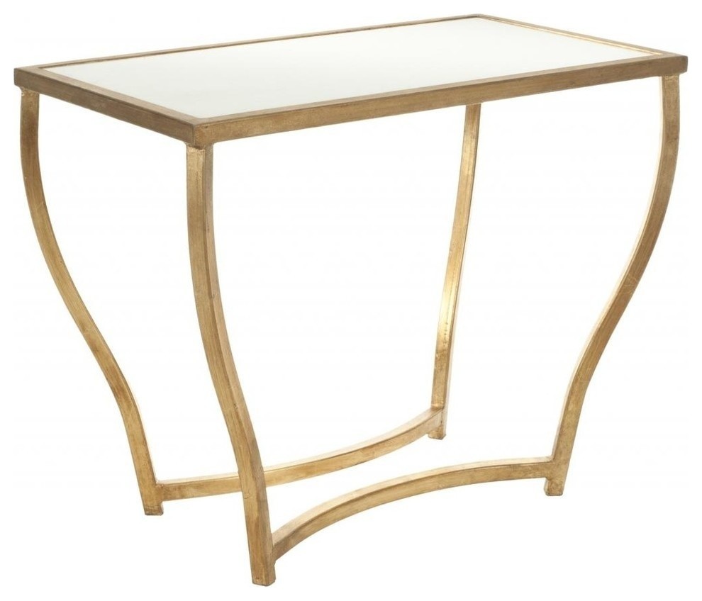 Safavieh Rex Accent Table  Gold Legs   Contemporary   Side Tables And End Tables   by Safavieh  Houzz