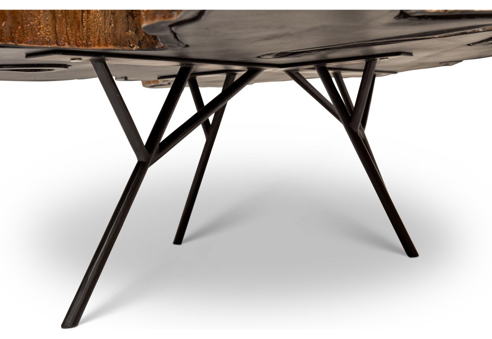 IE Series Easton Slab Coffee Table  Brass   Midcentury   Coffee Tables   by Urbia  Houzz