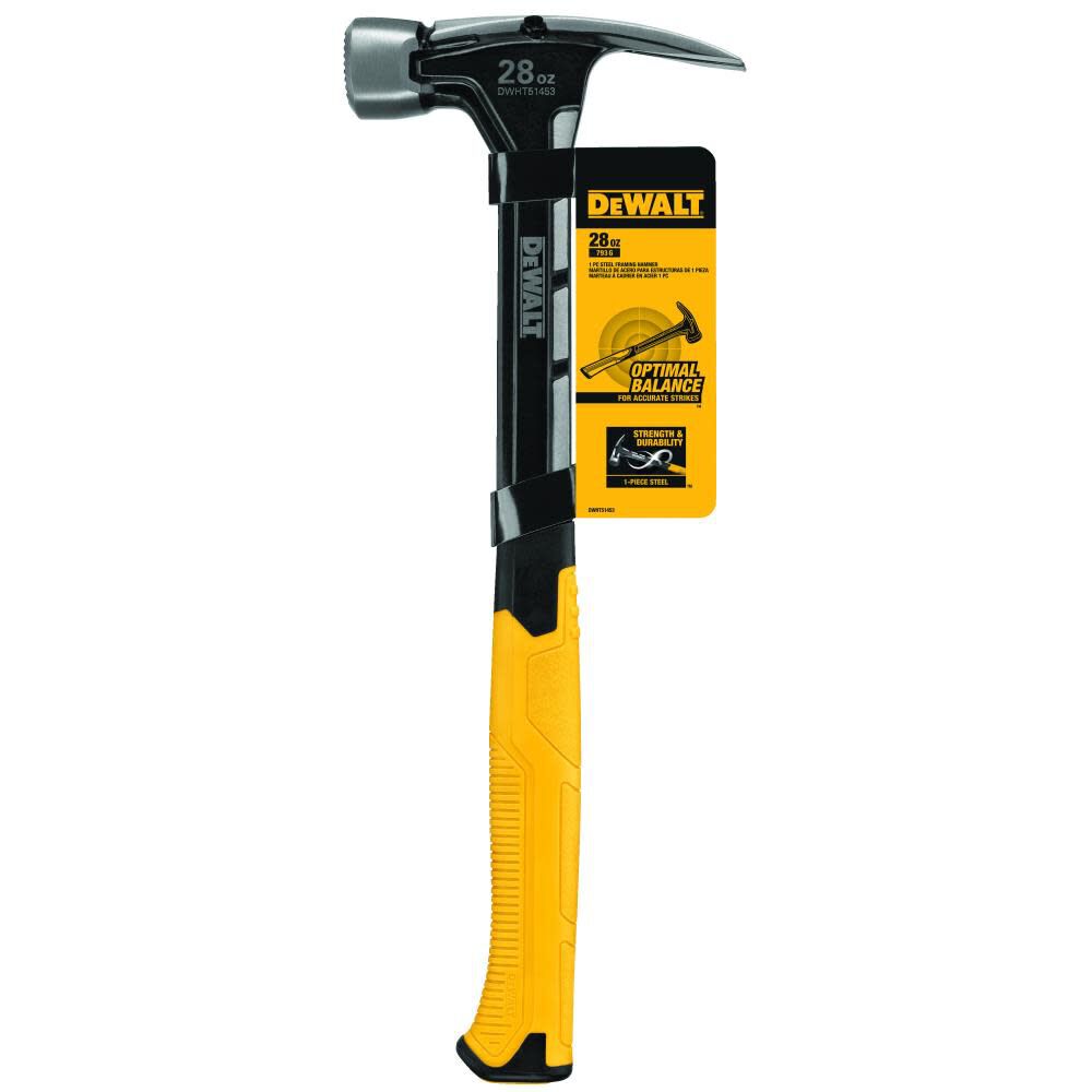 DEWALT 28 oz. 1pc. Steel Framing Hammer DWHT51453 from DEWALT