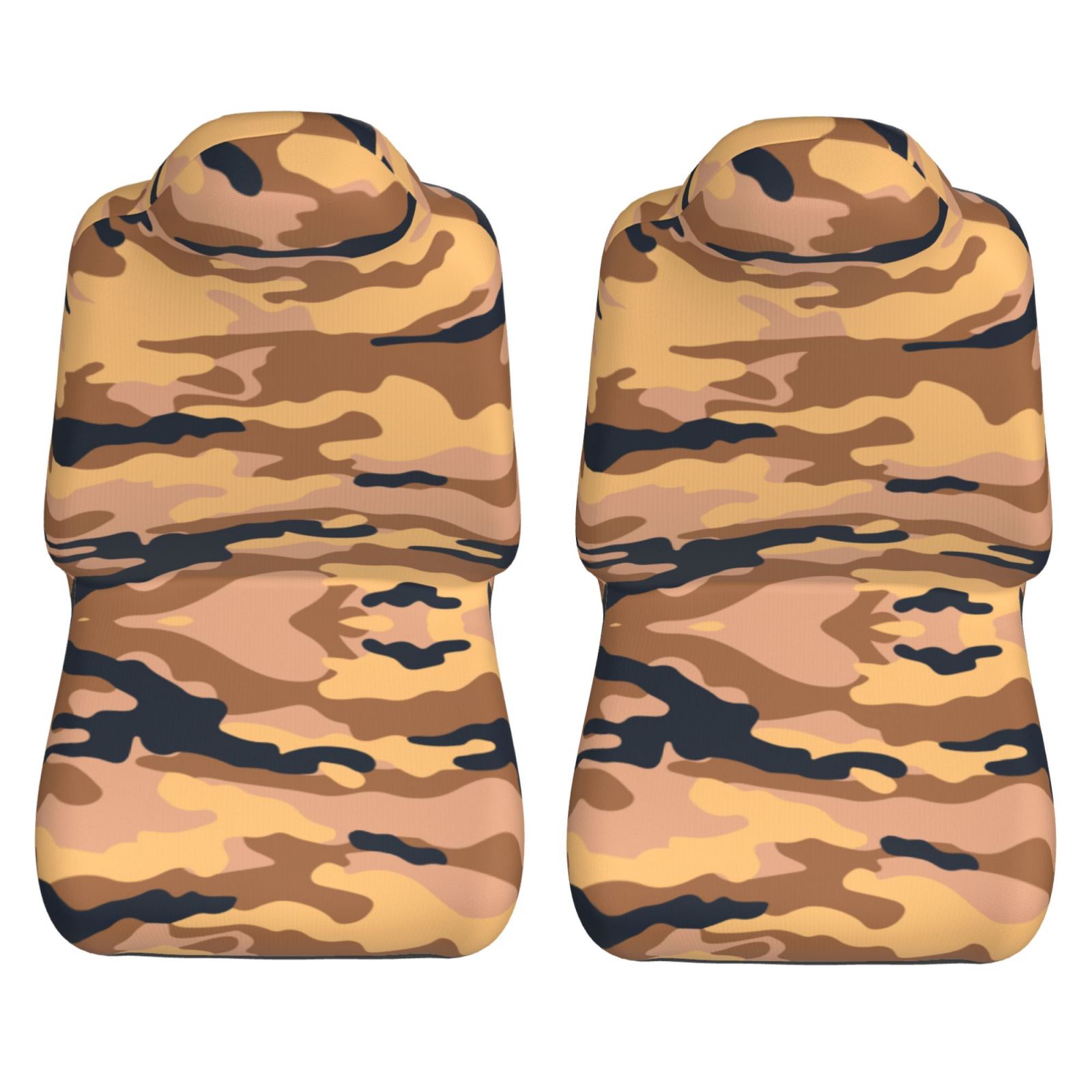 Camouflage Military Camo Art Car Front Seat Covers Protectors ， Abstract Texture Automotive Seat Covers for Cars Trucks Suv