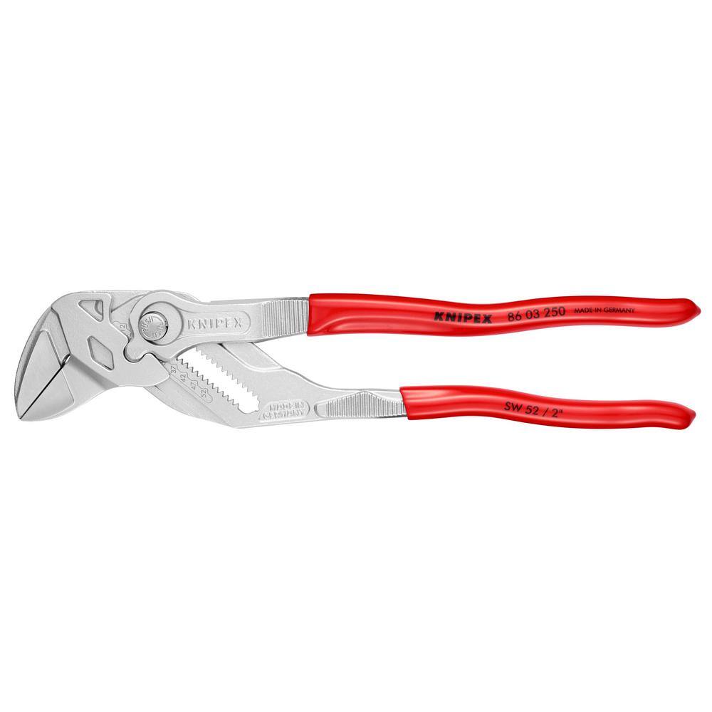 KNIPEX 10 in. Pliers Wrench with Smooth Parallel Jaws 86 03 250 SBA