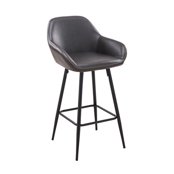 Willow Upholstered Vintage 26in Bar Stool with Metal Legs (SET OF2)