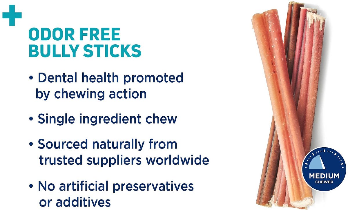 Barkworthies Odor-Free American Bully Sticks 12\