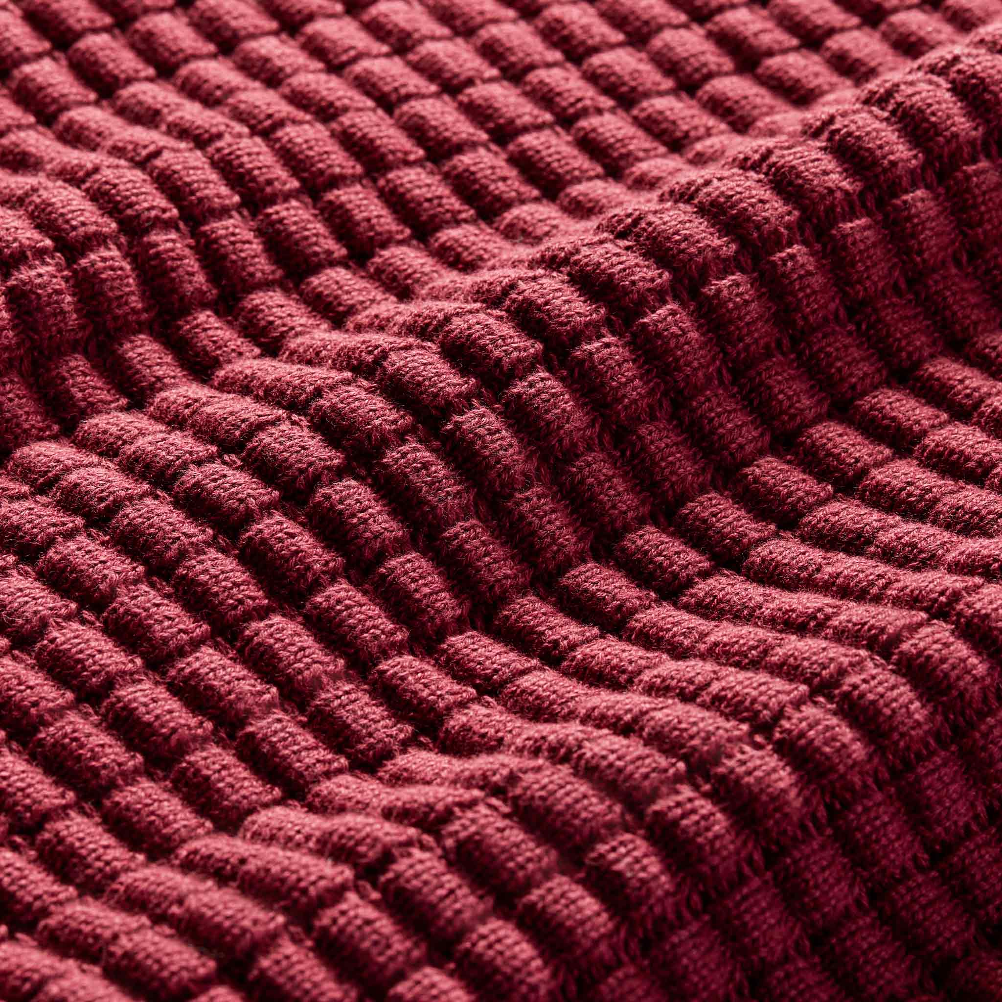 Grid Knit Cotton Throw Blanket