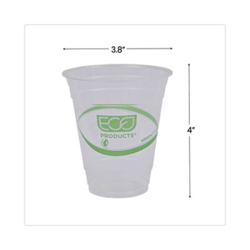 Eco-Products GreenStripe Renewable and Compostable Cold Cups Convenience Pack， 12 oz， Clear， 50/Pack (EPCC12GSPK)