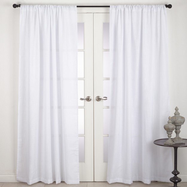 Saro Lifestyle Nali Collection Rod Pocket Semi Sheer Window Curtain Single Panel