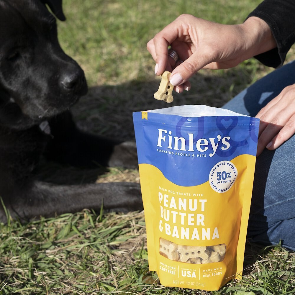 Finley's Barkery Wheat-Free Peanut Butter and Banana Crunchy Biscuit Dog Treats