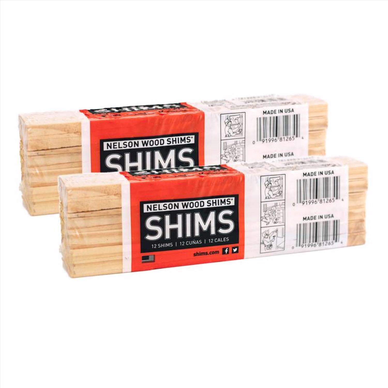 Nelson 1.5 in. W X 8 in. L Wood Shim 12 pk