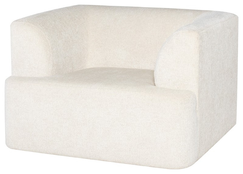 Evander Occasional Chair Coconut Boucle   Transitional   Armchairs And Accent Chairs   by Rustic Home Furniture Deco  Houzz