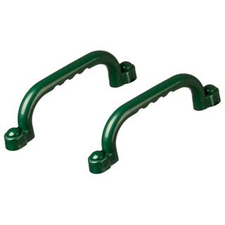 PLAYBERG Green Plastic Safety Grab Handles Set Kids Outdoor Play House Hand Grip Bars for Jungle Gym Playground Set Accessory QI004563.GN