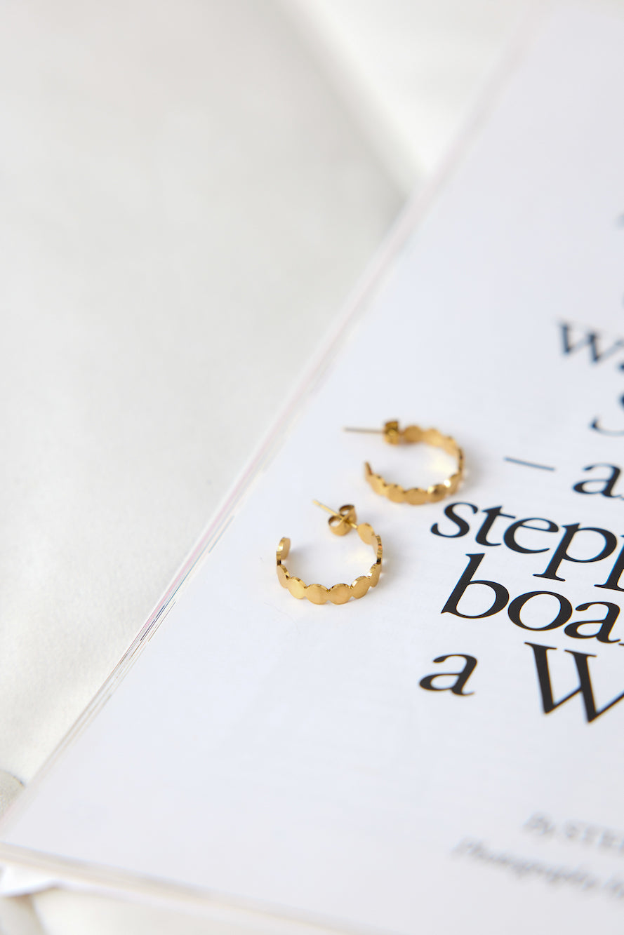 18k Gold Plated Ares World Earrings Gold