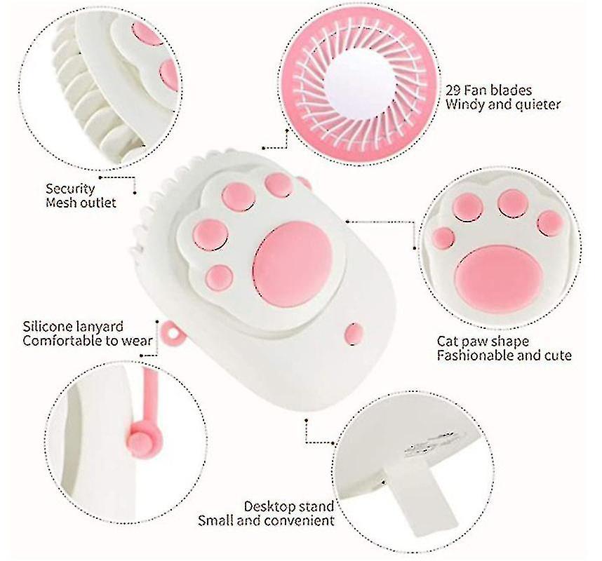Neck Fan， Usb Mini Desktop Fan， Portable Personal Fan (1pc)
