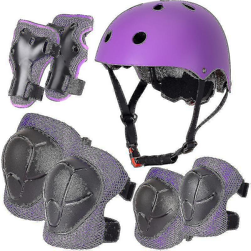 Kids Protective Gear Set，7 In 1 Helmet， Knee Pads Elbow Pads Wrist Guard Protector For Scooter， Sk