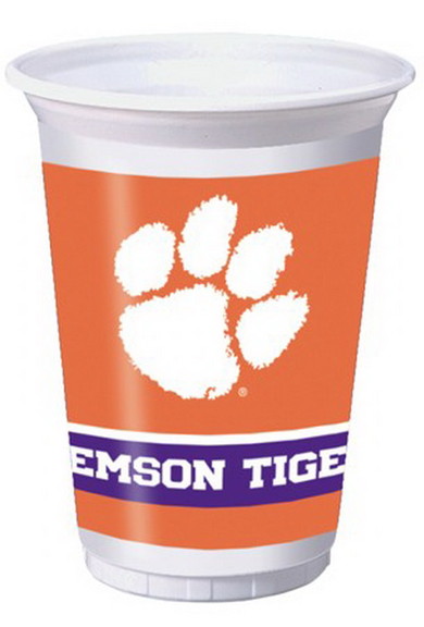 Creative Converting 014831 Clemson 20 Oz. Printed ...