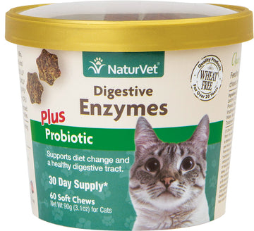 NaturVet Digestive Enzymes Plus Probiotics Cat Soft Chews andndash; Pet Empire and Supplies