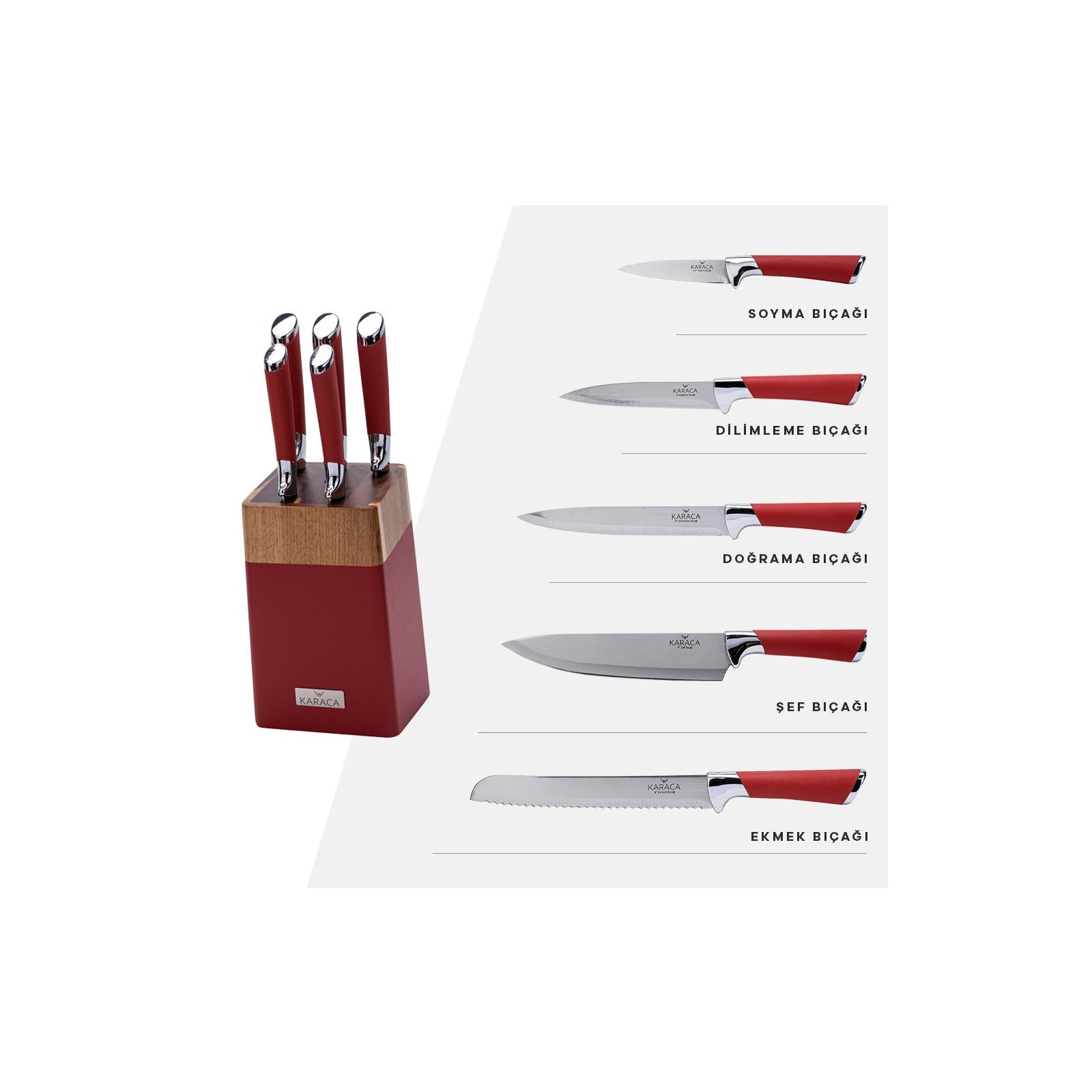 Grande Knife Set Red 153.03.07.8076