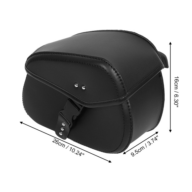 Unique Bargains Motorcycle Saddlebag Side Bags Quick Release Buckle Luggage Bag Black 1 Pair