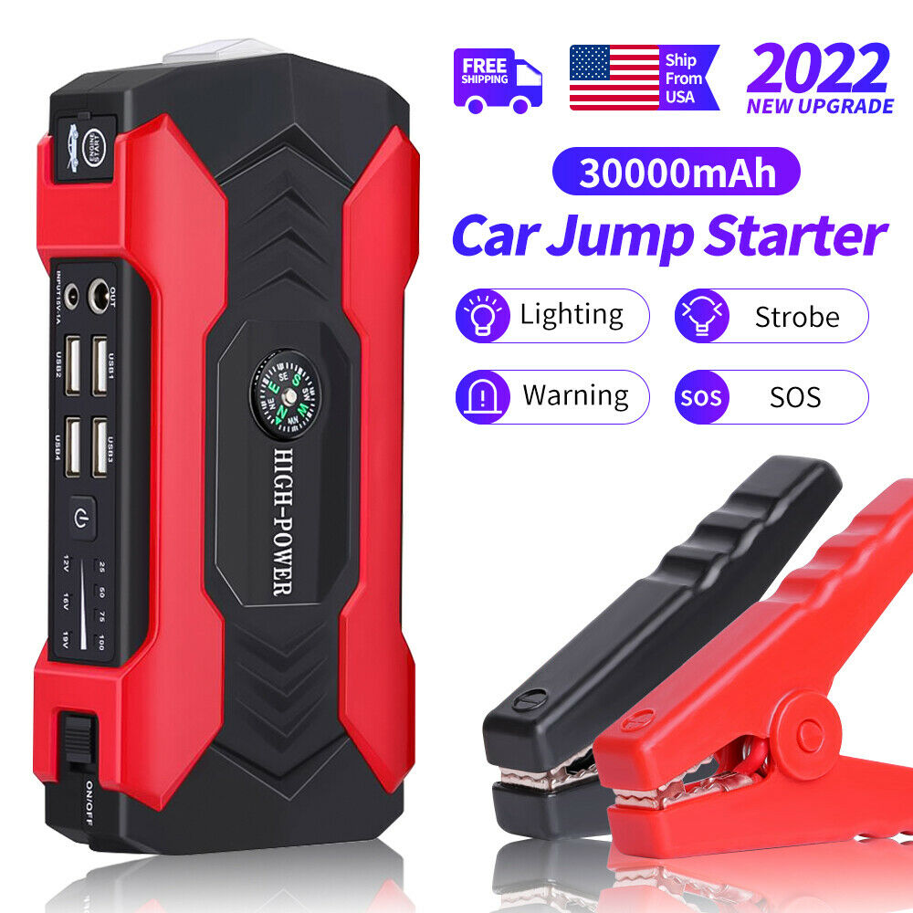 12 Volt Jump Starter 99800mAh Portable Charger Power Bank with LED Flash Light