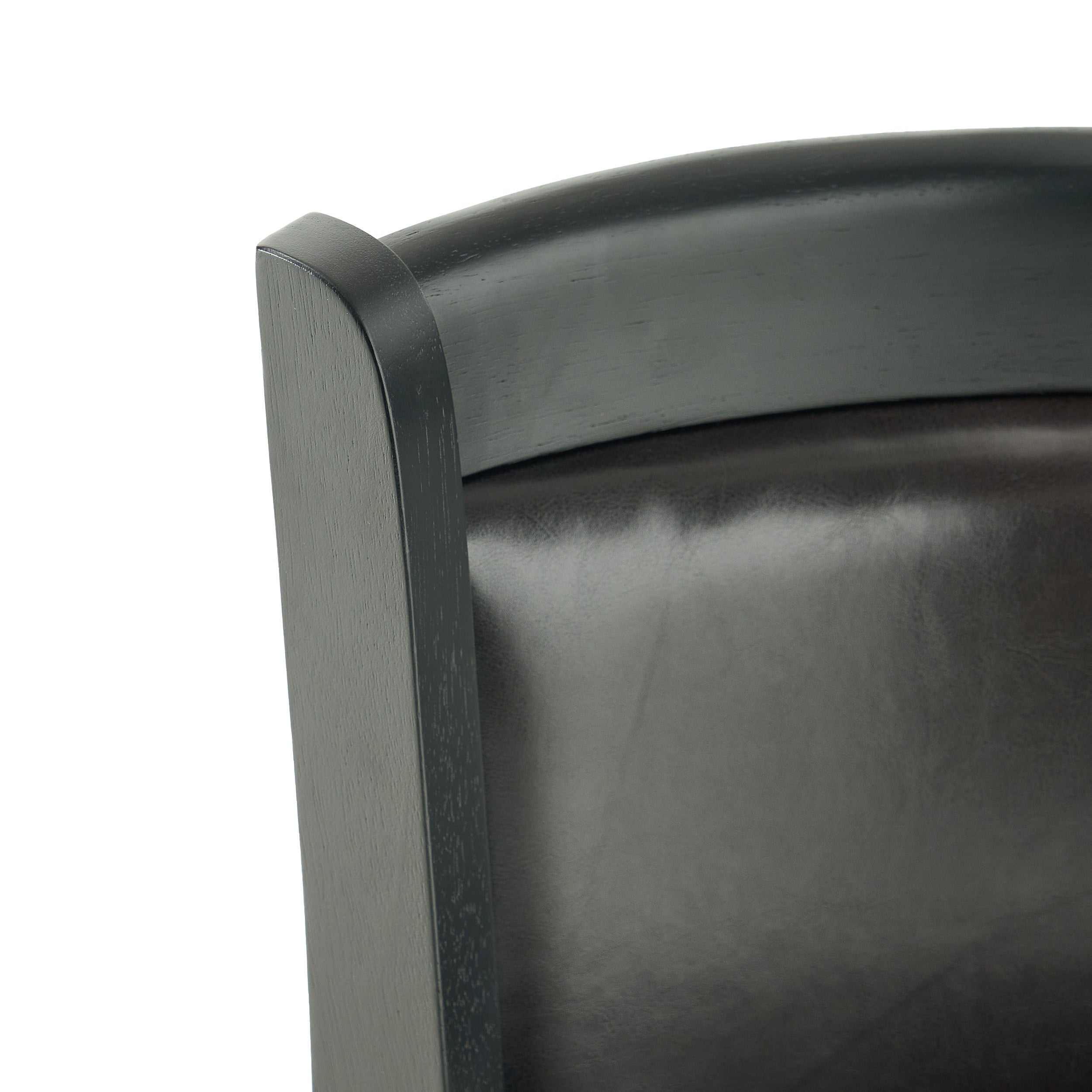 Davis 24-Inch Black Bonded Leather Swivel Backed Counter Stool