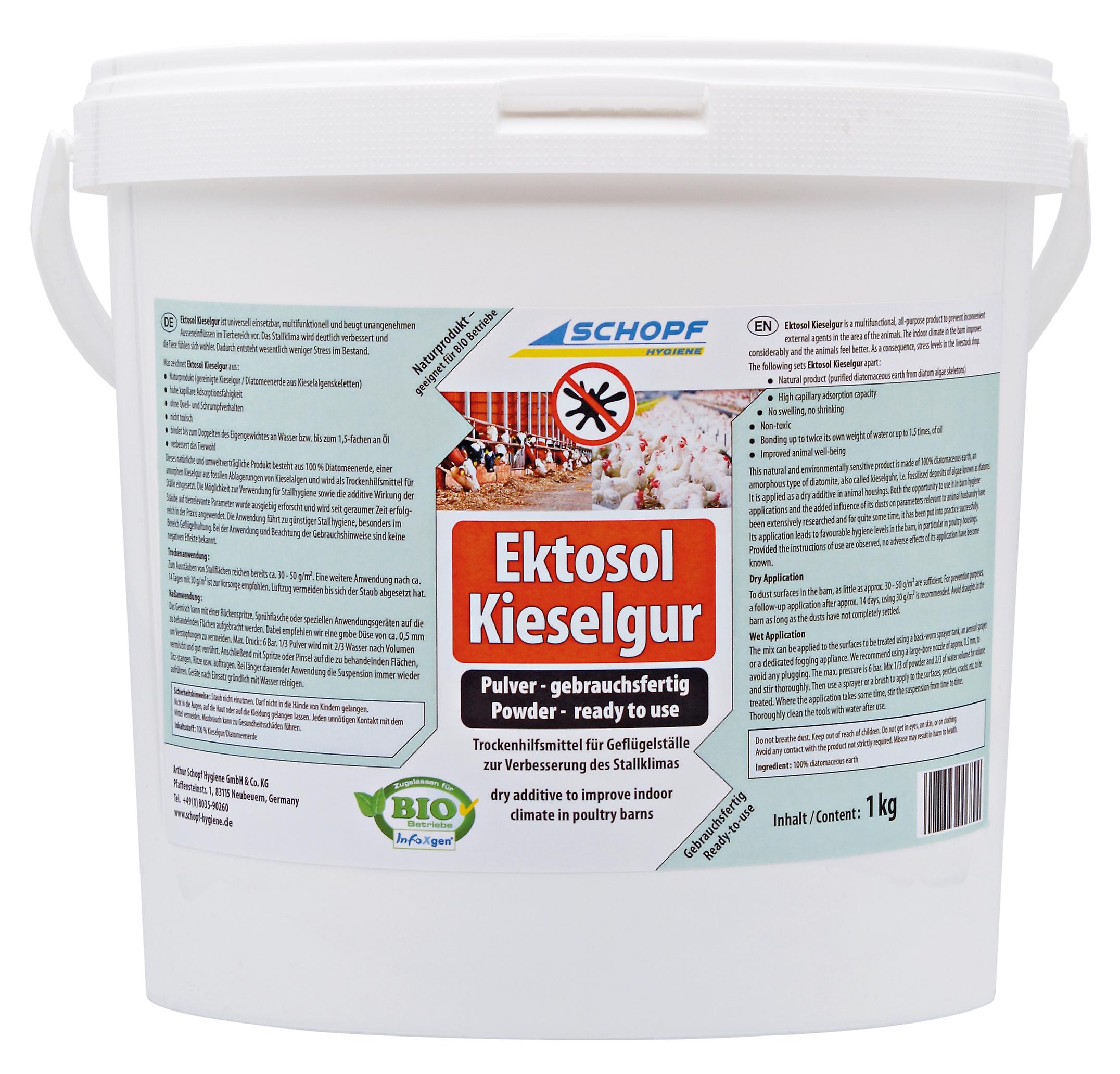 SCHOPF HygieneÂ EctosolÂ®® diatomaceous earth - drying aid for poultry， 1 kg