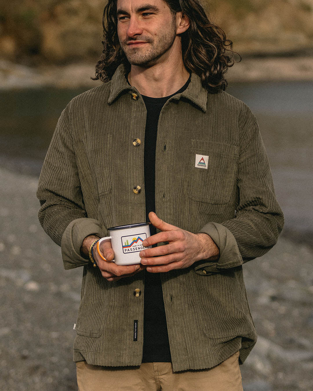 Balsa Cord Overshirt - Dusty Olive