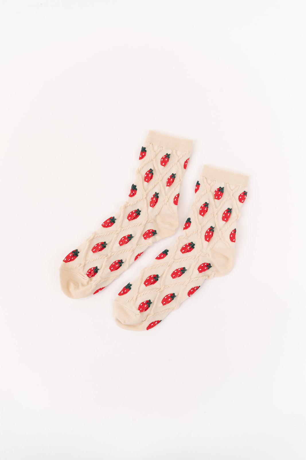 Textured Strawberry Socks