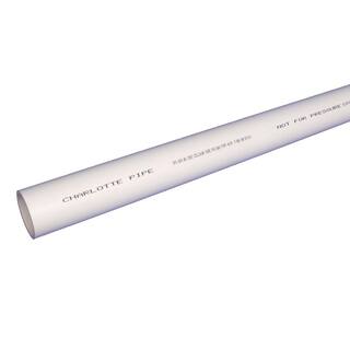 Charlotte Pipe 6 in. x 10 ft. PVC DWV Schedule 40 Foam Core Pipe PVC 04600 0600