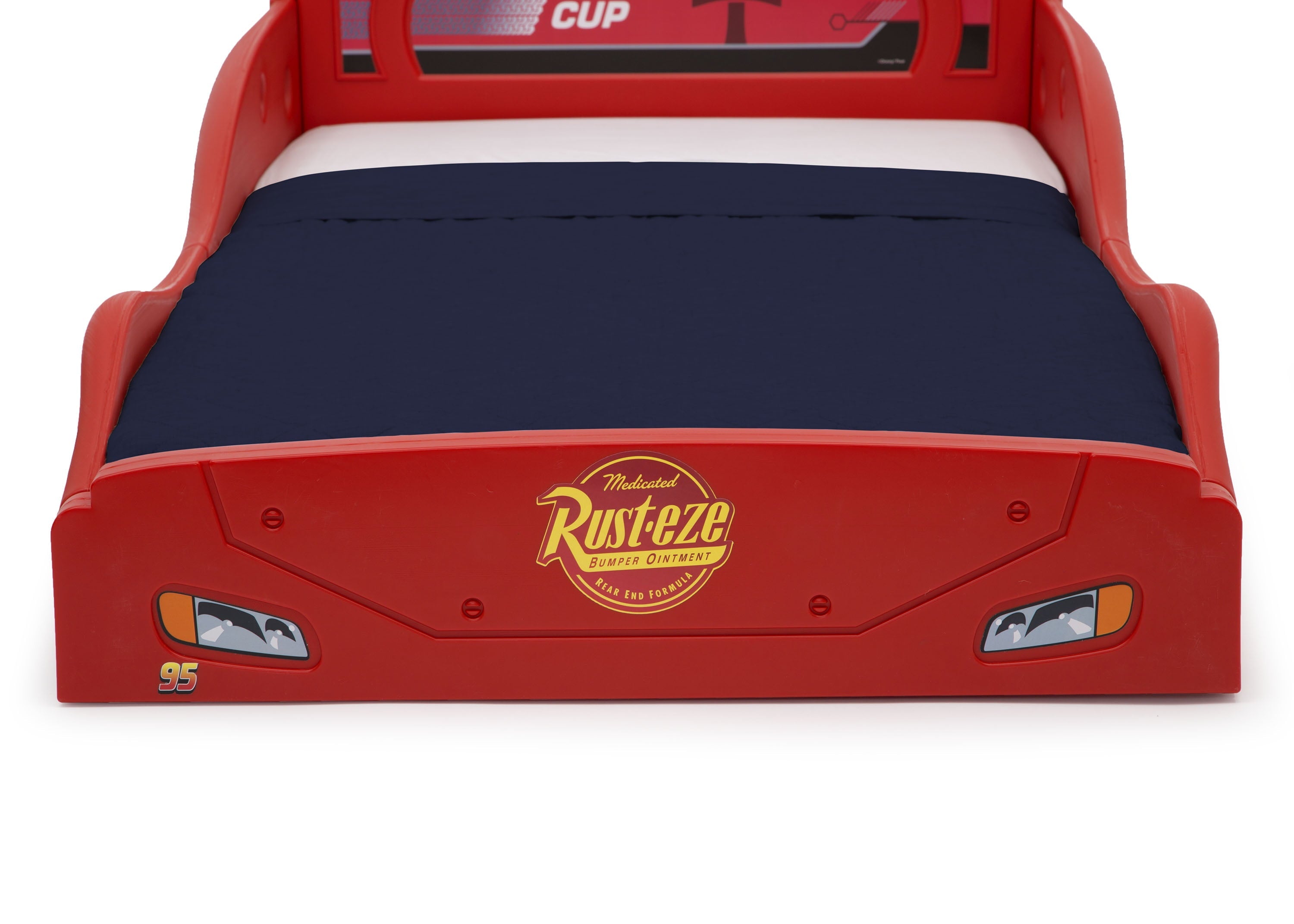 Disney Pixar Cars Lightning McQueen Plastic Sleep and Play Toddler Bed by Delta Children