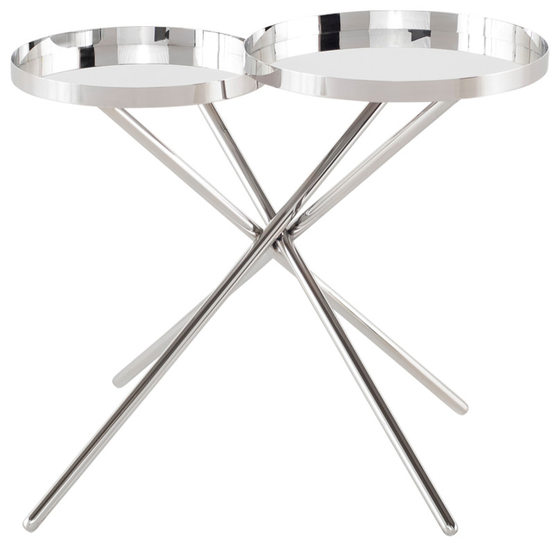 Olivia Silver Side Table   Midcentury   Side Tables And End Tables   by HedgeApple  Houzz