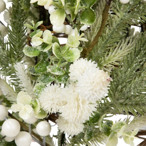 Glittered Berries and Pine Artificial Cone Christmas Tree