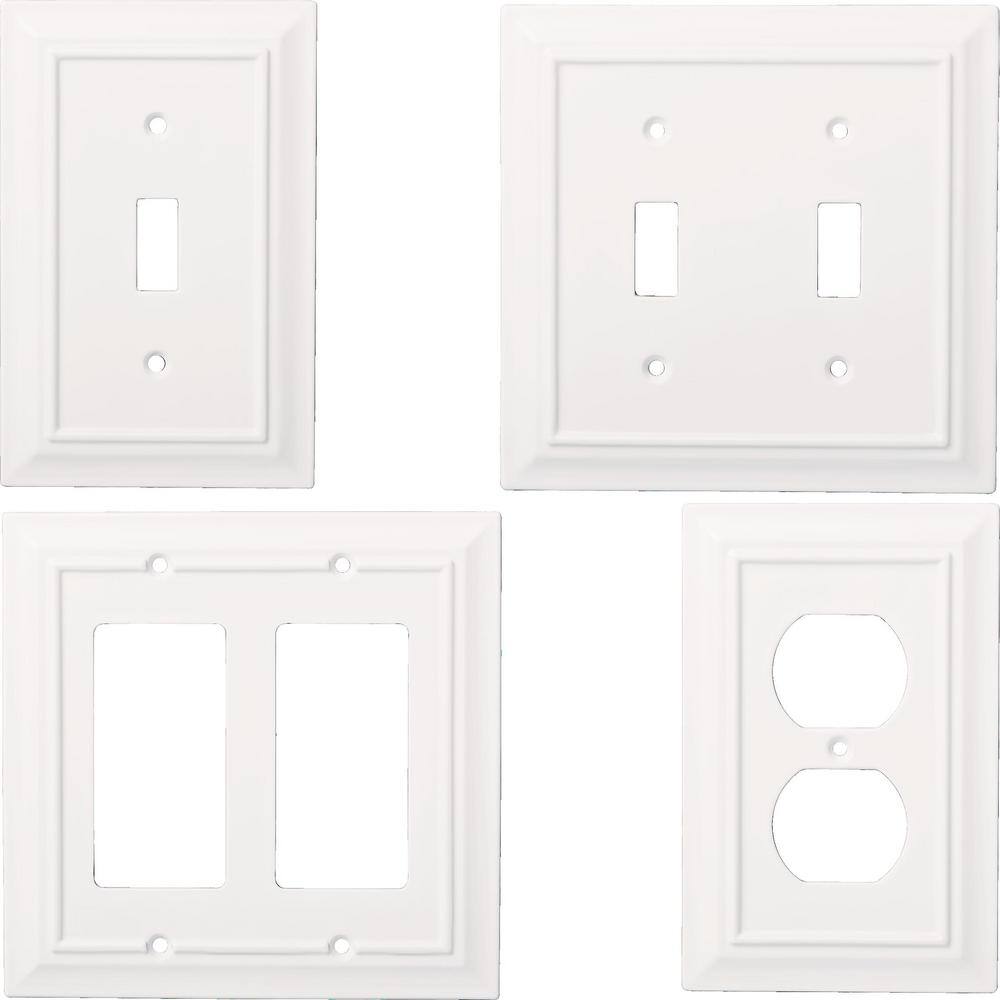 Hampton Bay Derby 2-Gang Light SwitchToggle Plate White (3-Pack) W31561C-W-K3