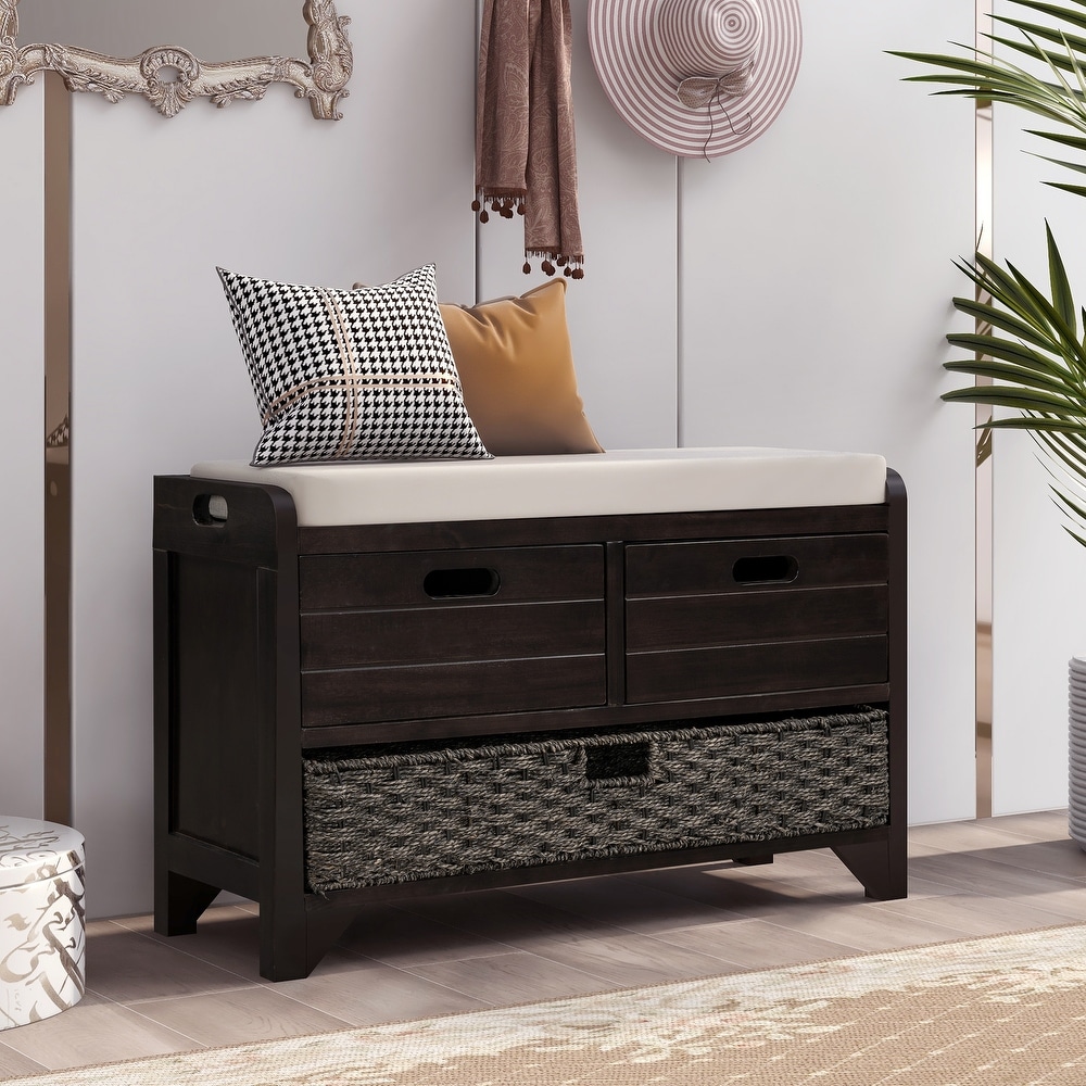 Storage Bench Entryway Benches with Storage Space   3 Drawers