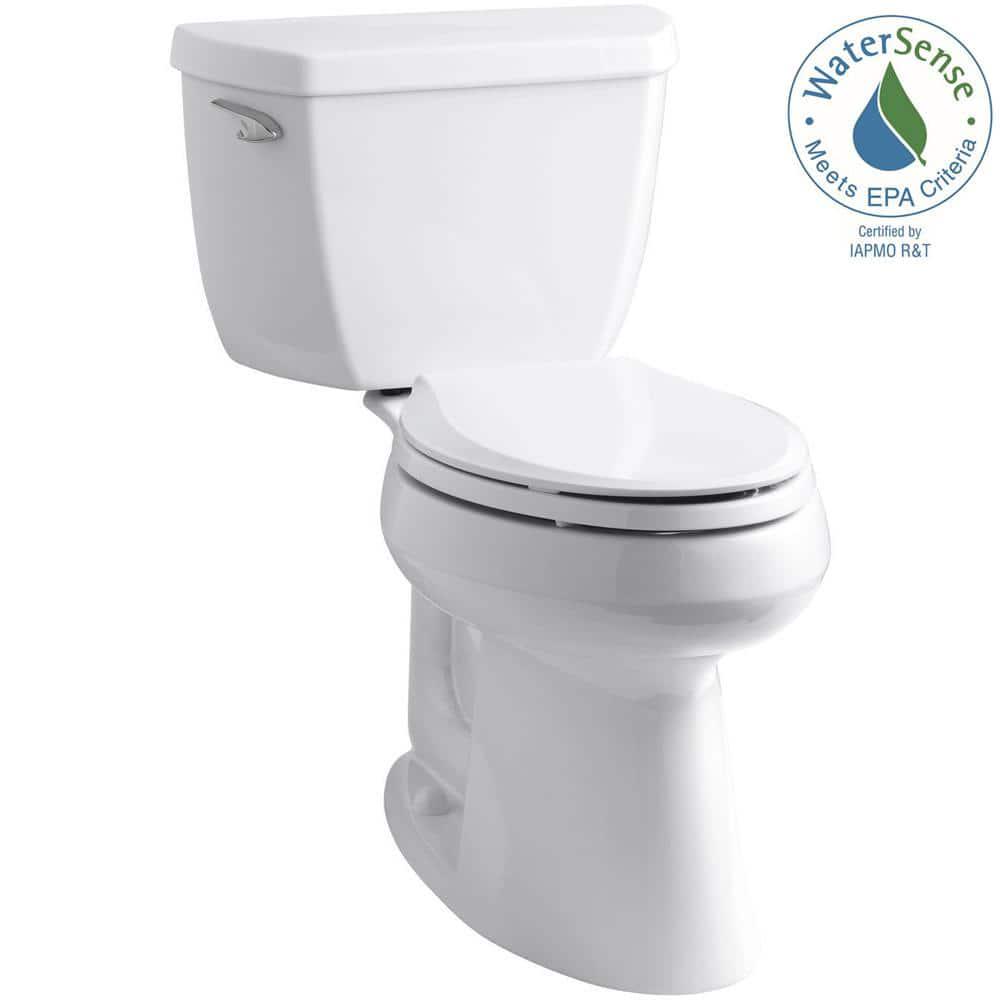 KOHLER Highline Classic Comfort Height 10 in RoughIn 2Piece 128 GPF Single Flush Elongated Toilet in White