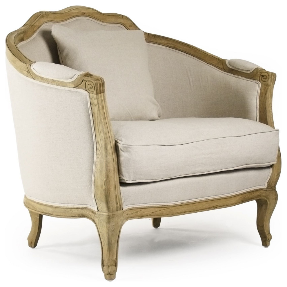 Maison Love Chair   French Country   Armchairs And Accent Chairs   by Hudson Home Decor  Houzz