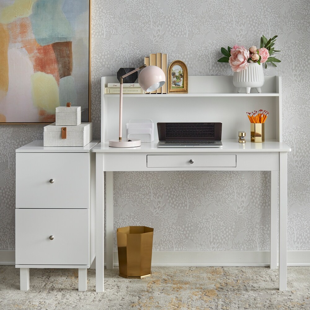 Simple Living Foster Desk and Filing Cabinet Set