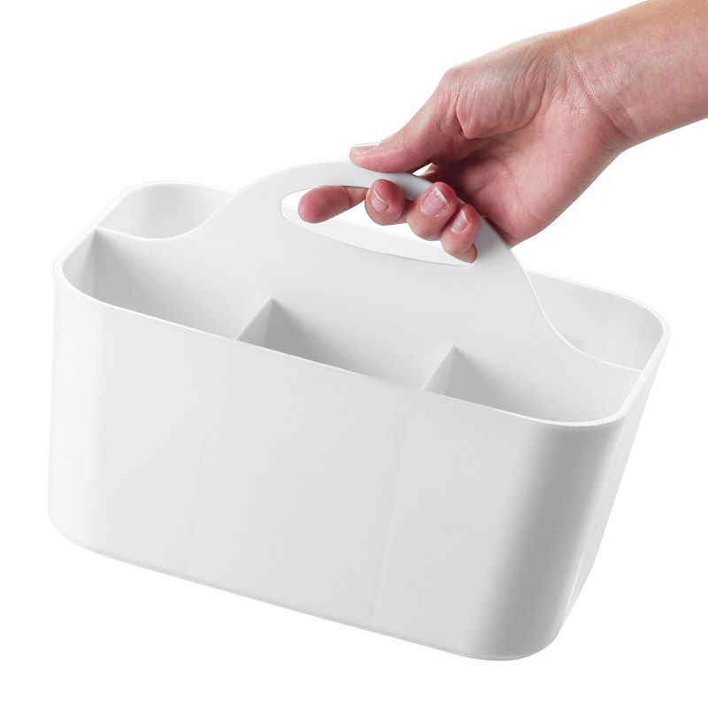 mDesign Plastic Cutlery Storage Organizer Caddy Tote Bin