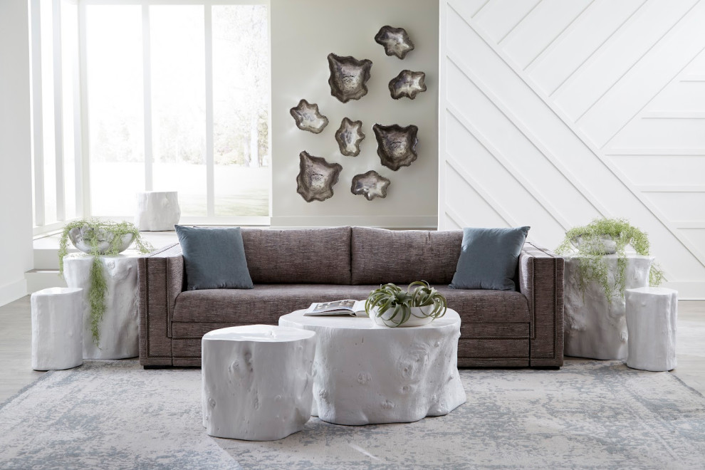 Log Side Table  Gel Coat White   Beach Style   Side Tables And End Tables   by Phillips Collection  Houzz