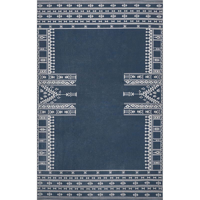 nuLOOM Joelle Machine Washable Tribal Geometric Border Area Rug