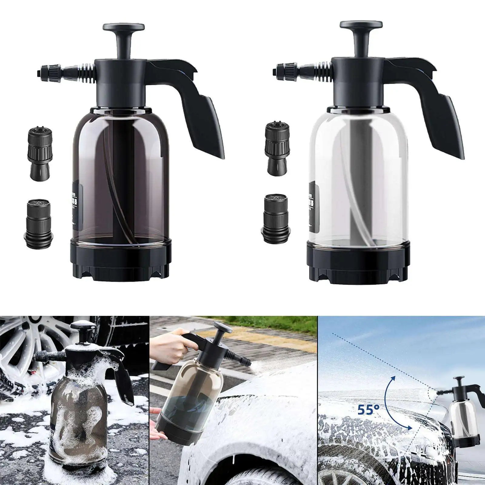 Portable Multi Functional Garden Water Sprayer Hand Pressure 2l Lance Blaster Car Wash Pump Foam Sprayer For Car Detailing