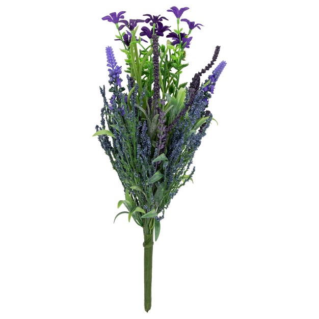 Lavender And Fern Artificial Silk Floral Bouquet