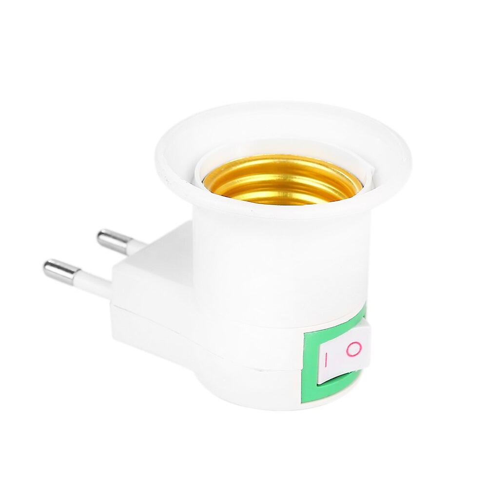 Hot Sell E27 Eu Plug Adapter Led Light Socket With Power On-off Control Socket Switch E27 Screw