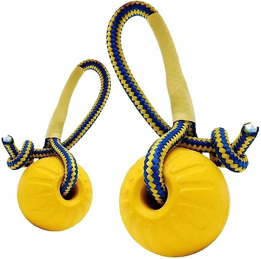 Puppy Funny Training Ball Chew Toys Play Fetch Solid With Carrier Rope Pet Dog Toy/m Code