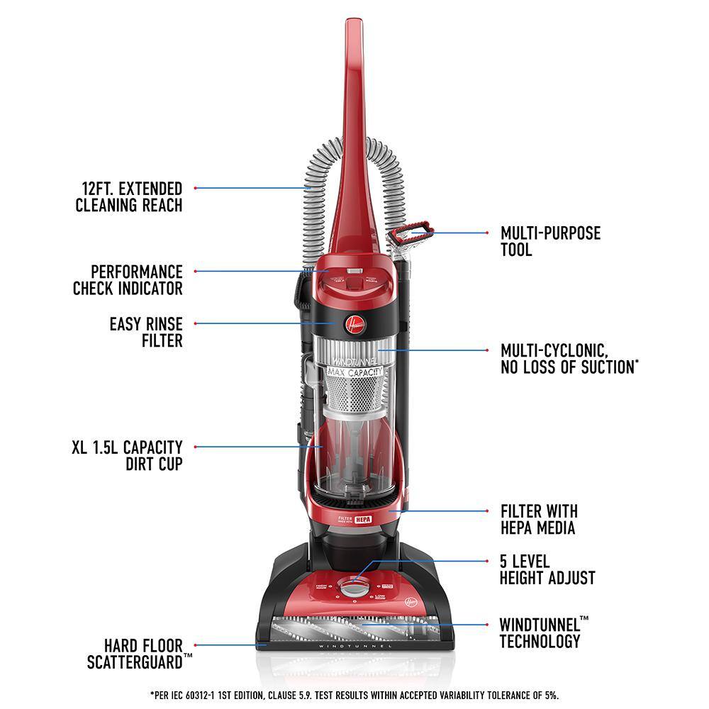 HOOVER WindTunnel Max Capacity Upright Vacuum Cleaner UH71100