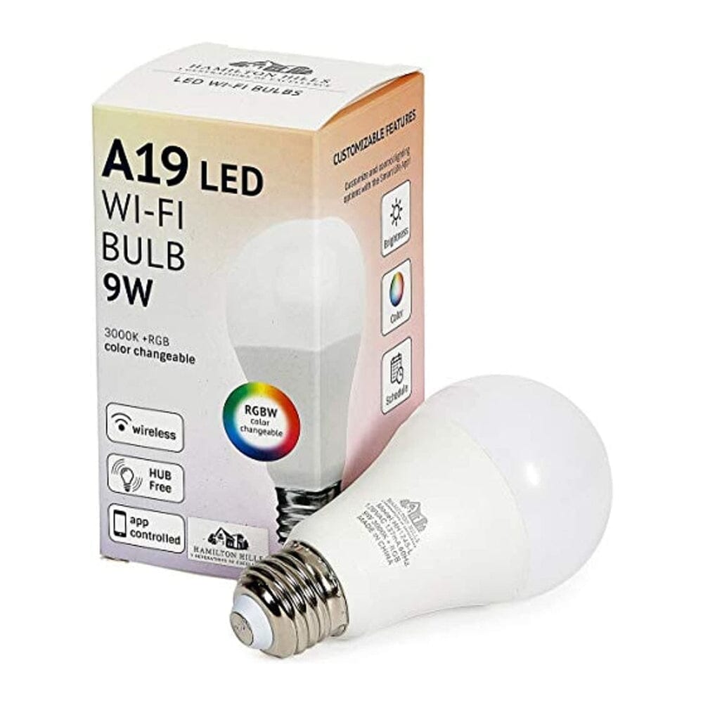 LED Multi Color Smart Bulb - A19 E26 Dimmable Color Adjustable Lightbulb