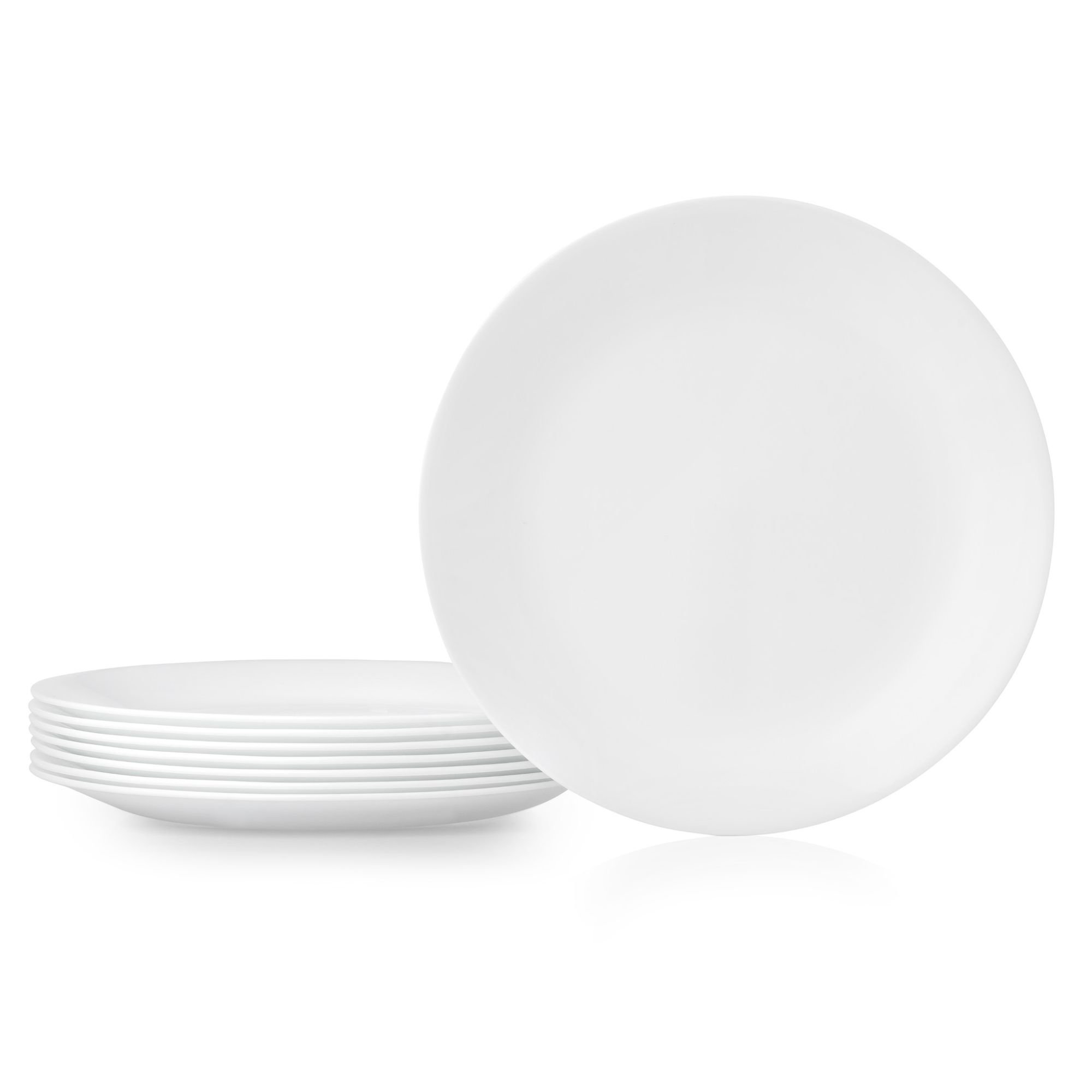 Corelle Livingware Winter Frost White， Set of 6， Dinner Plate